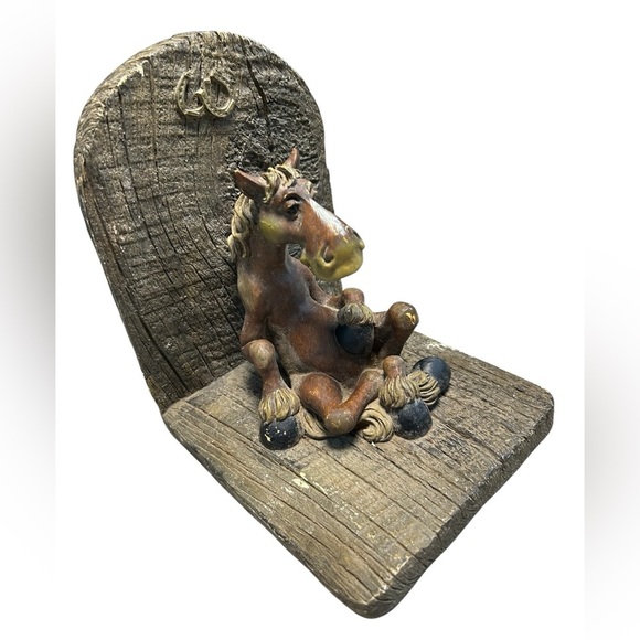 Montana Silversmiths Elmer Horses Laying Reclining Vintage Western Bookends - Picture 4 of 11